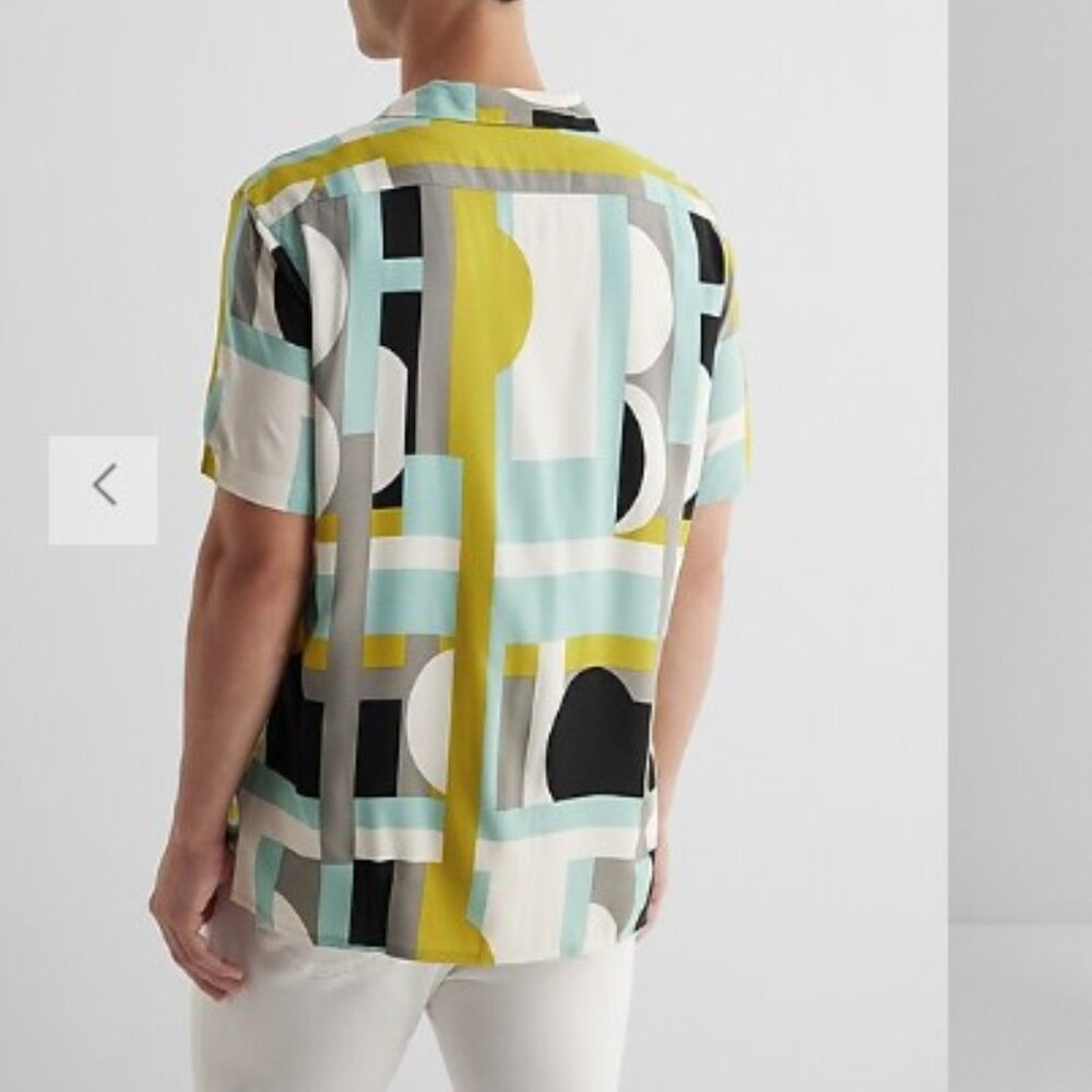 Express Geo Abstract Button Down - image 3